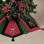 Christmas tree skirt on carpet