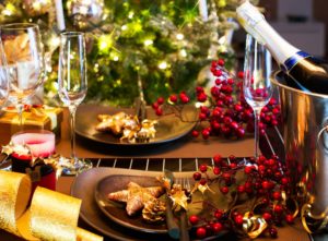 Holiday table setting